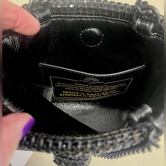Kurt Geiger NWT Mini Party Tote/Bag All-over Crystals w/ Iconic Bird Head - Picture 8 of 15